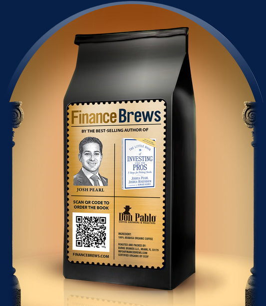 Finance Brews Medium Dark Roast Fresh Roasted Coffee Beans Bag