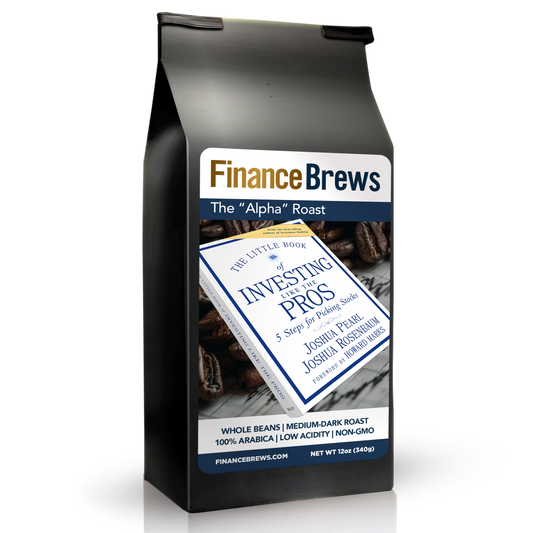 Finance Brews Medium Dark Roast Fresh Roasted Coffee Beans Bag