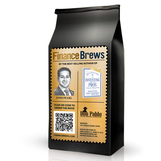 Finance Brews Medium Dark Roast Fresh Roasted Coffee Beans Bag