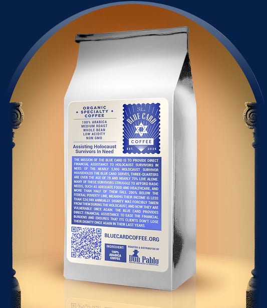 Blue Card Coffee - Medium Fresh Roasted Whole Beans Coffee Bag
